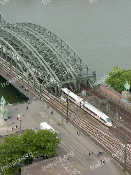 Cologne Bridge Rhine Hohenzollern Bridge River