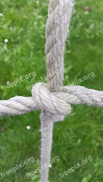 Cross Knot Rope Bound Green Beautiful