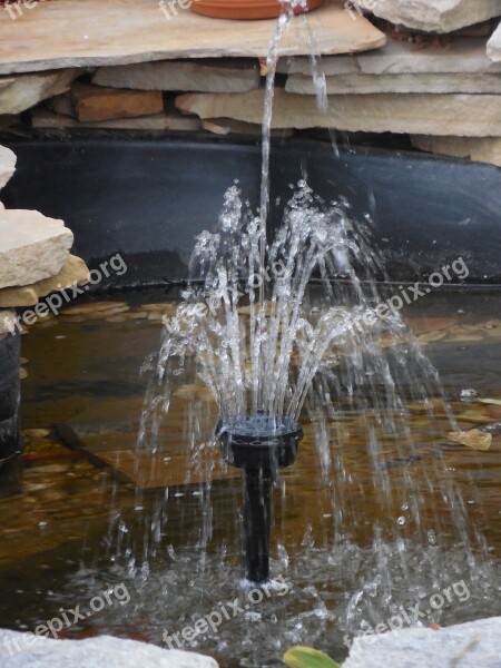 Fountain Pond Water Nature Garden