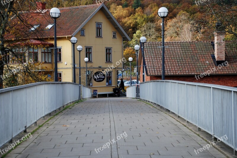 Floda Pedestrian Bridge Säveån Bro Square