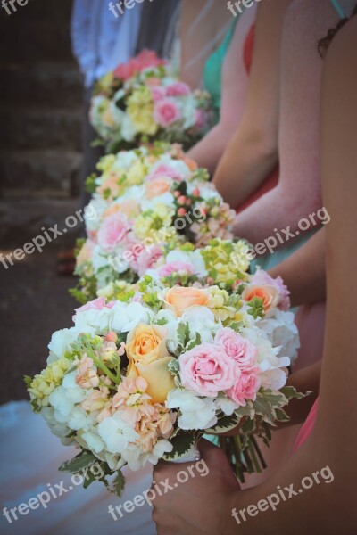 Flower Bouquet Bridesmaid Wedding Love