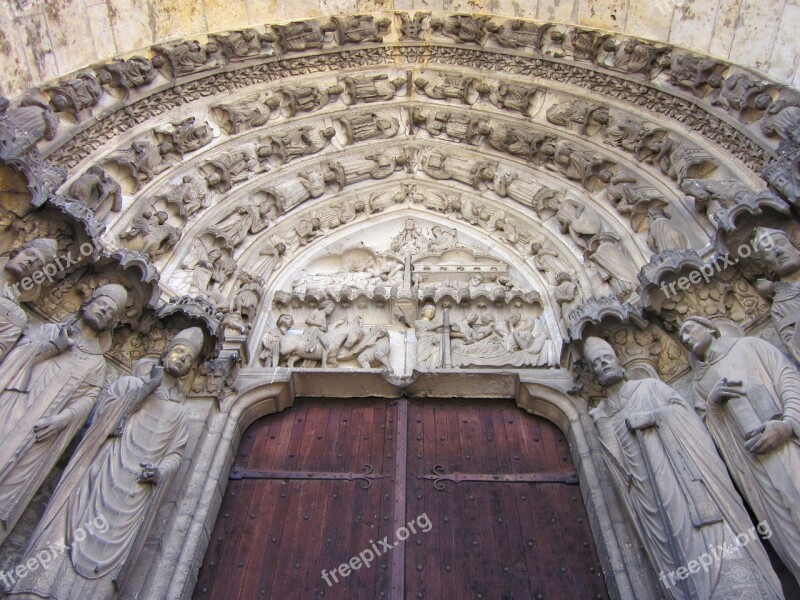 Chartres Cathedral Confessors Portal South Transept Porch East Portal