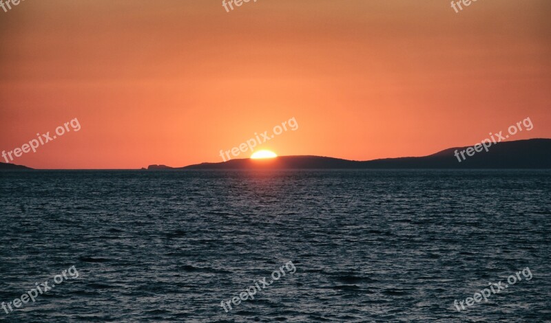 Sunset Sundown Nature Sky Landscape