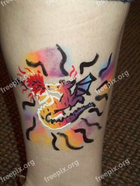 Paint Dragon Arm Pattern Decoration