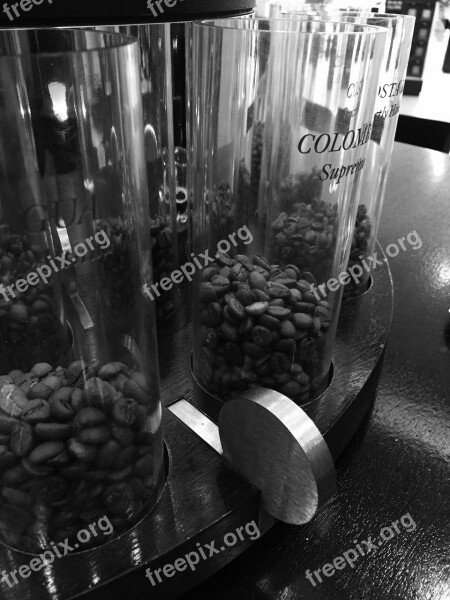 Coffee Grains Black And White Caffeine Gourmet