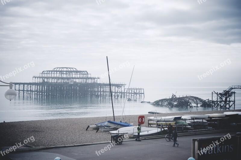 Seaside Ruins Brighton Old Architecture