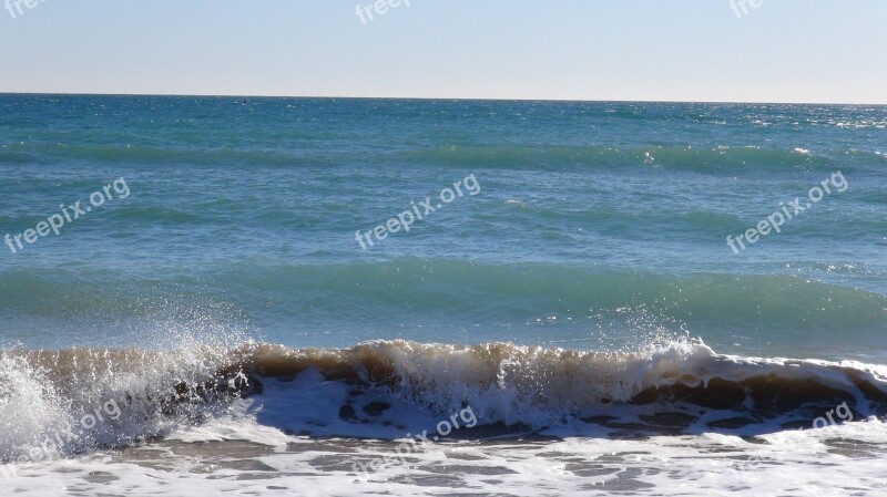 Sea Oleage Beach Ocean Nature