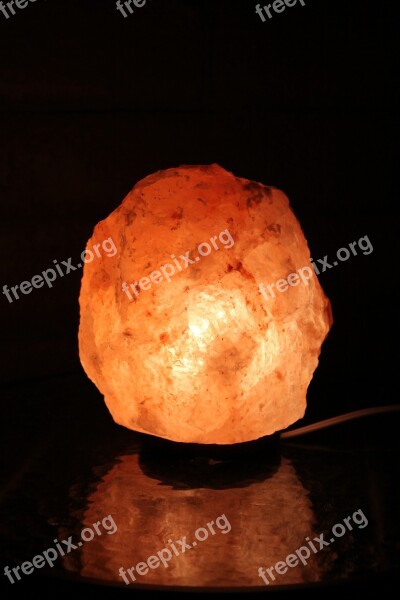 Himalayan Salt Lamp Glow Health Orange Lamp