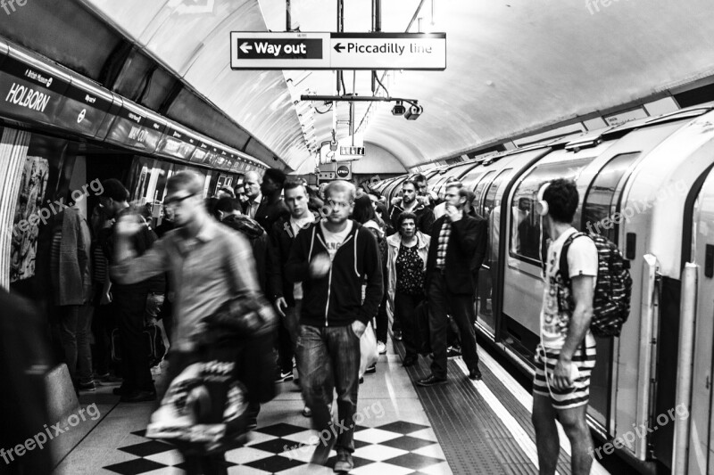 Monochrome Underground Urban Interior Tunnel