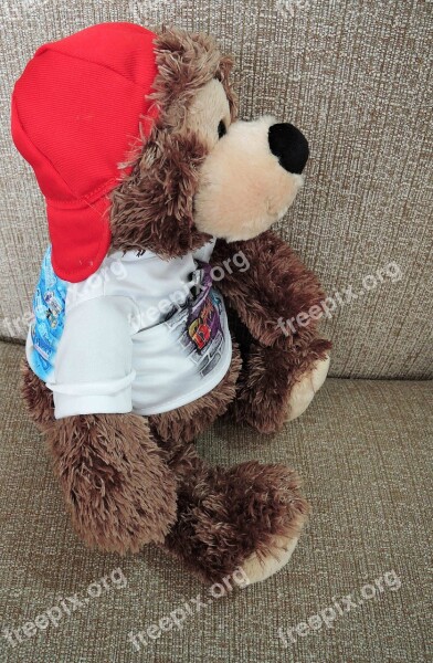 Red Baseball Cap Plush Dog Soft Toy Free Photos