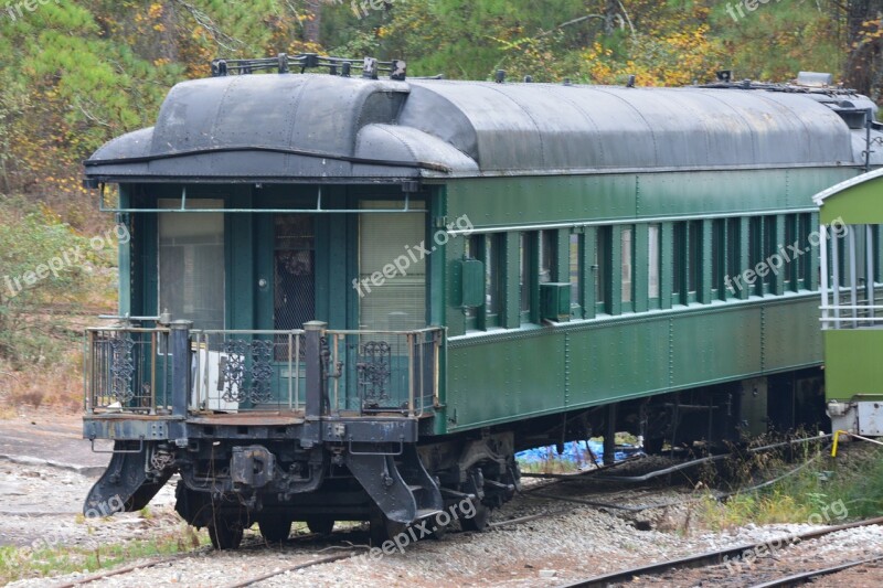 Train Rustic Green Railroad Transport