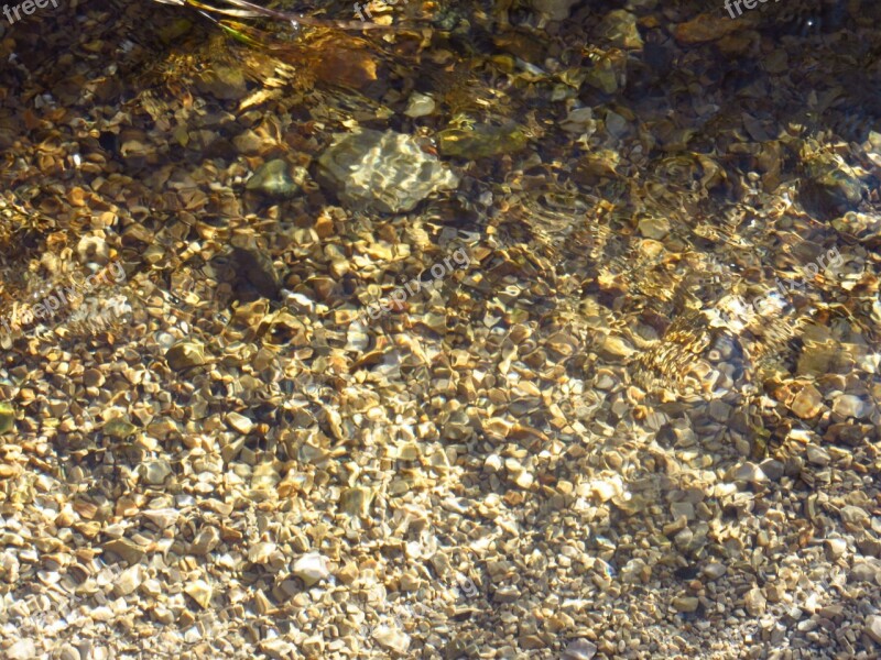 Pebble Bach Stream Bed Water Flow