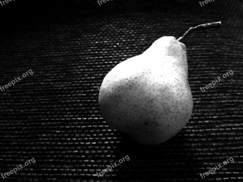 Pera Black And White Fruit Rustic Free Photos