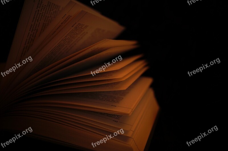 Dark Books Pages Paper Read