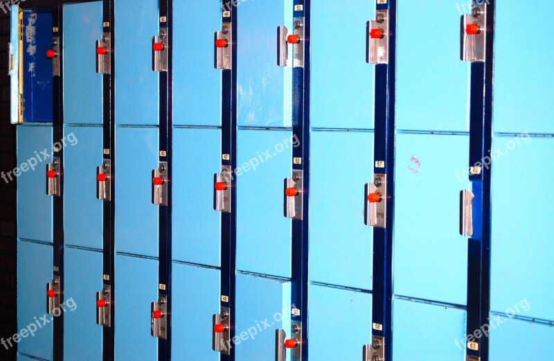 Blue Lockers School Lockers Storage Free Photos