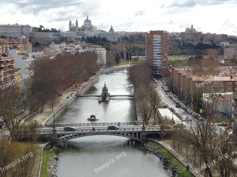 River Manzanares Madrid Landscape Nature