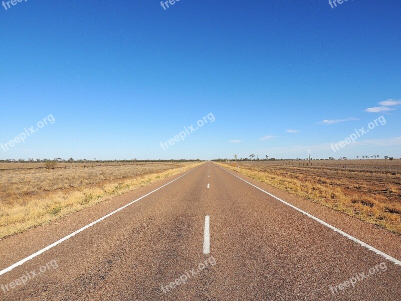 Road Outback Australia Australian Outback Isolate