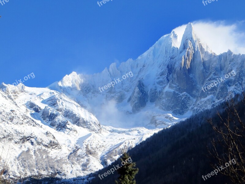 Thick Needles Alps Chamonix Green Needle Summit