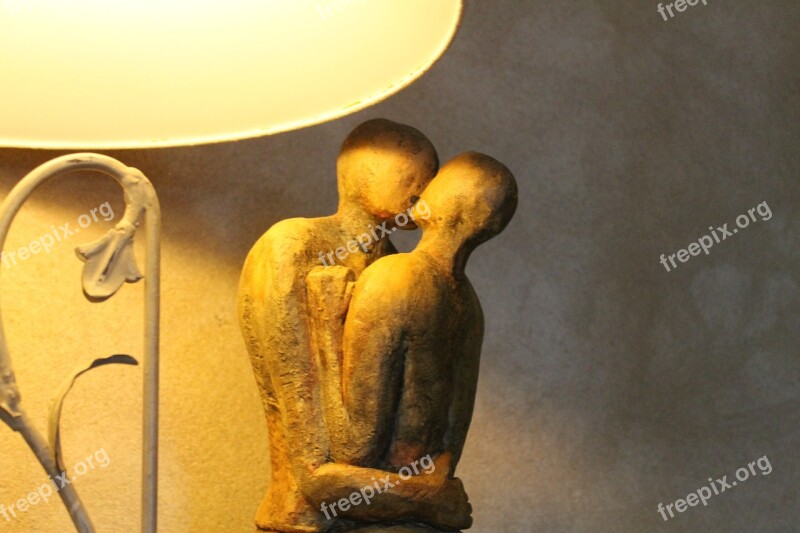 Couple Statue Lamp Love In Love