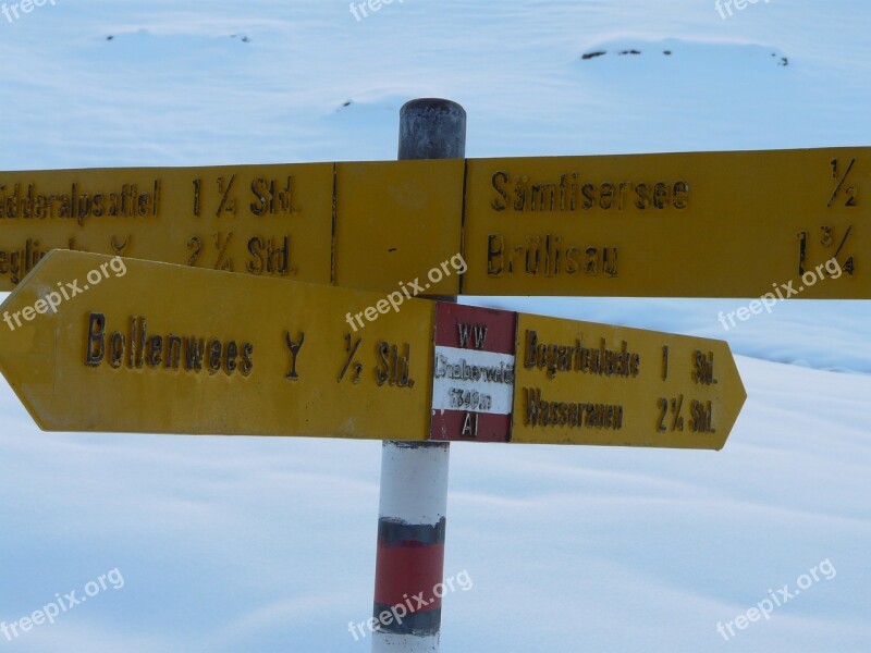 Alpstein Snow Appenzell Mountain Winter