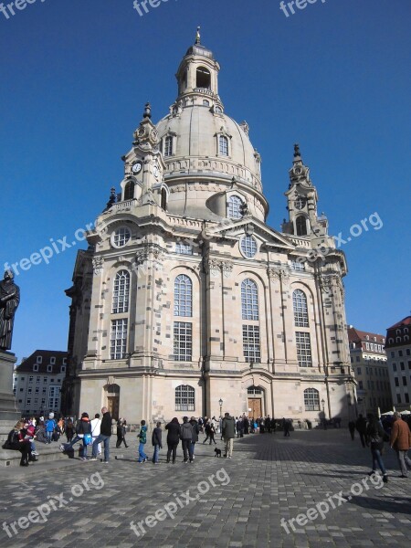 Frauenkirche Dresden Germany Church Neumarkt