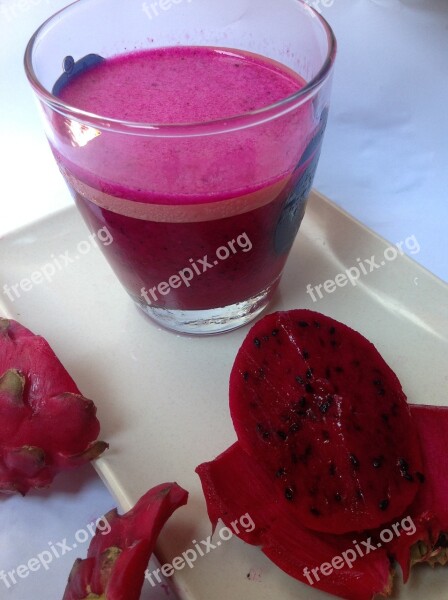 Dragon Fruit Juice Fruit Ice Juice Fresh