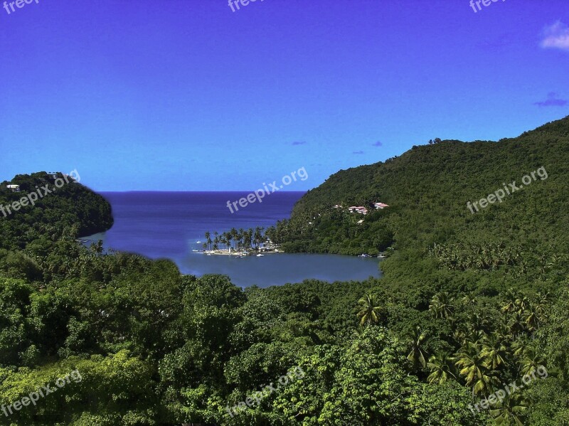 Caribbean Bay Nature Sea Marigot Bay