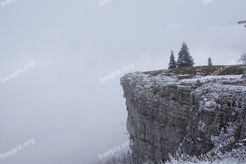 Creux Du Van Mountain Winter Free Photos