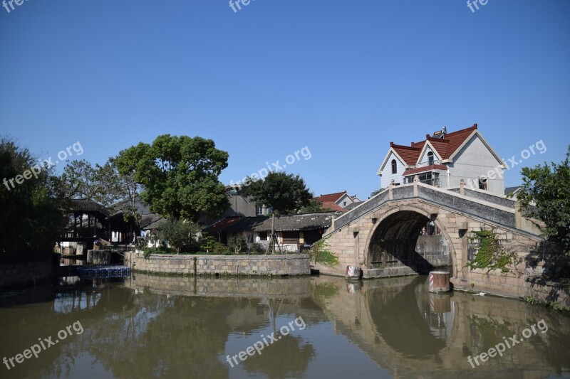 Shanghai Ancient Bridge Traditional Free Photos