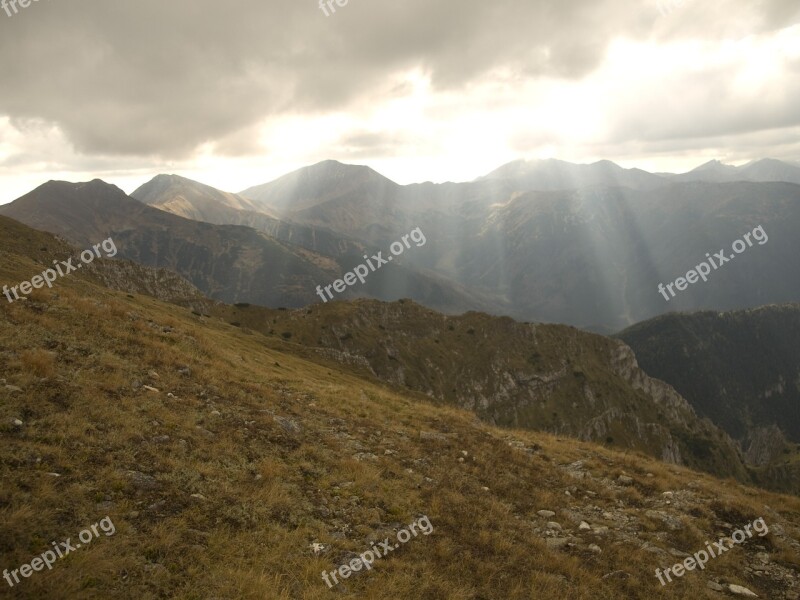 Mountains Sky The Rays Clouds Tatry