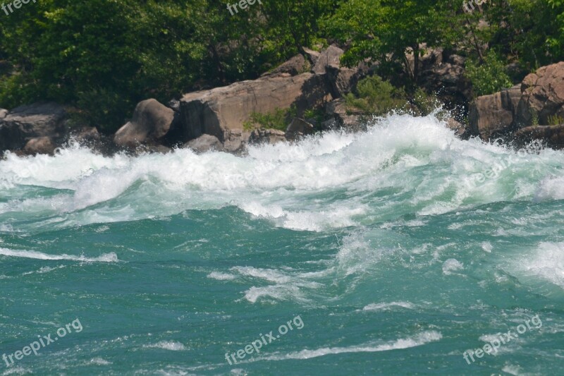 River Rapids Water Rock Nature