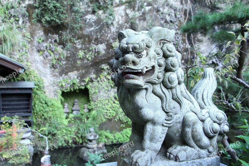 Japan Shrine Guardian Dogs Free Photos