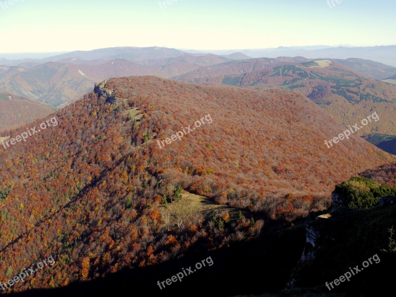 Slovakia Mountains Fatra Autumn Forests