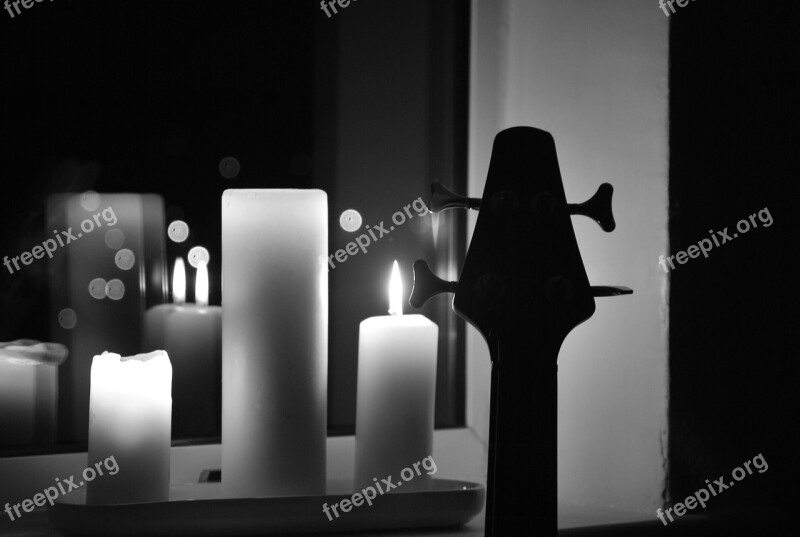 Bass Candles Candle B W Black And White