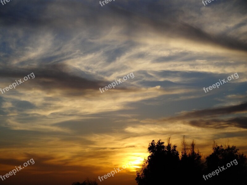 Sun Light Sky Landscape Clouds