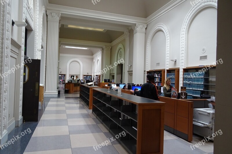 Library Interior Counter University Cal