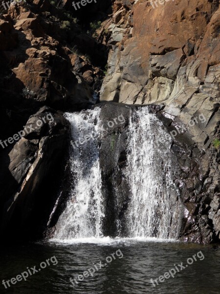 Waterfall Water Flow Mountain Water Free Photos