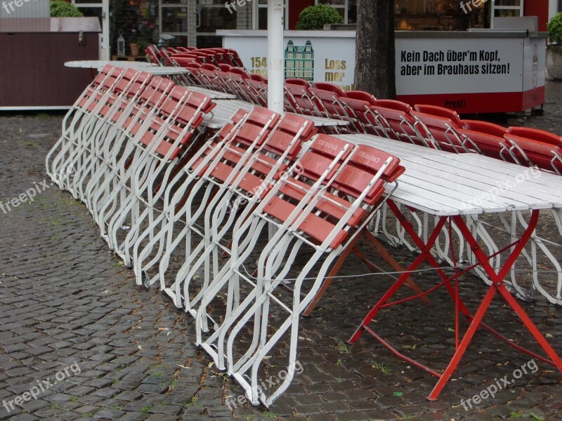 Rain Chairs Street Cafe Seat Cafe