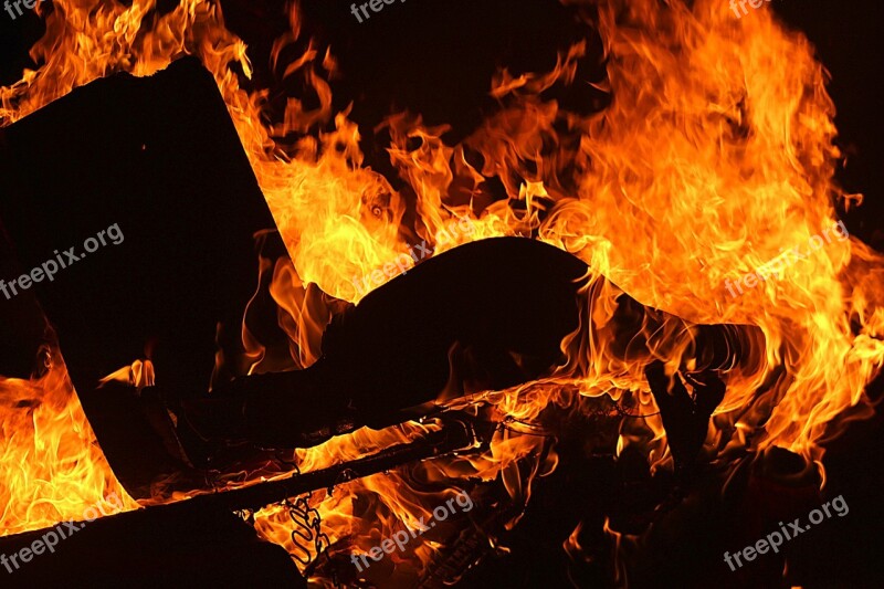 Fire Background Flame Black Hot