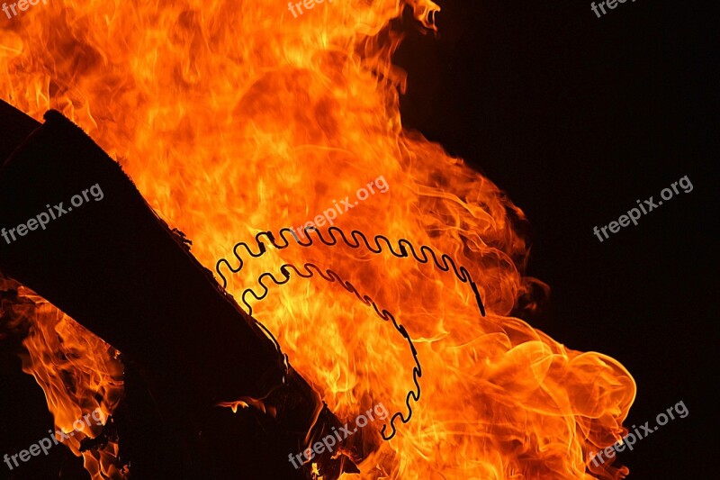 Fire Background Flame Black Hot