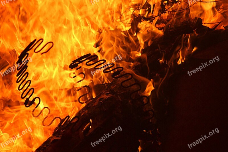 Fire Background Flame Black Hot