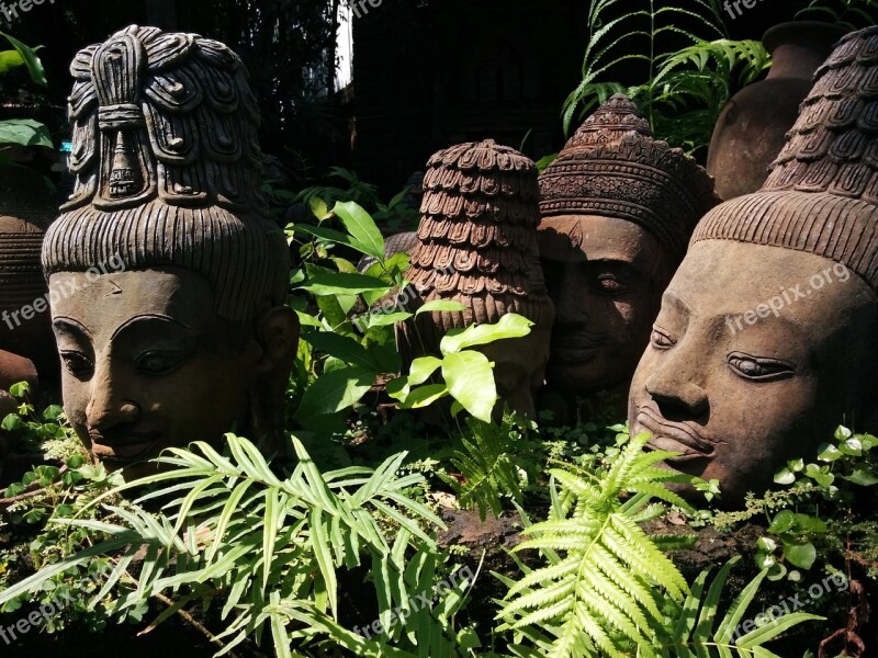 Terracotta Thailand Statue Clay Pottery