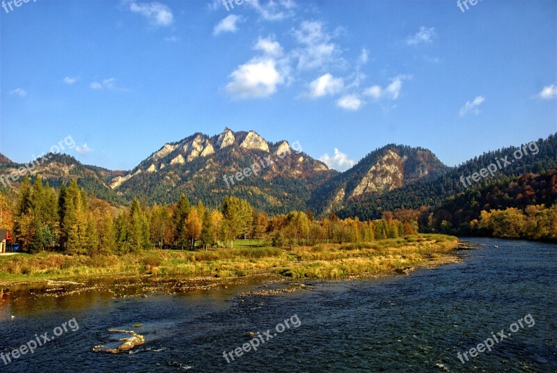 Pieniny Dunajec The Three Crowns Autumn Leaves Colors