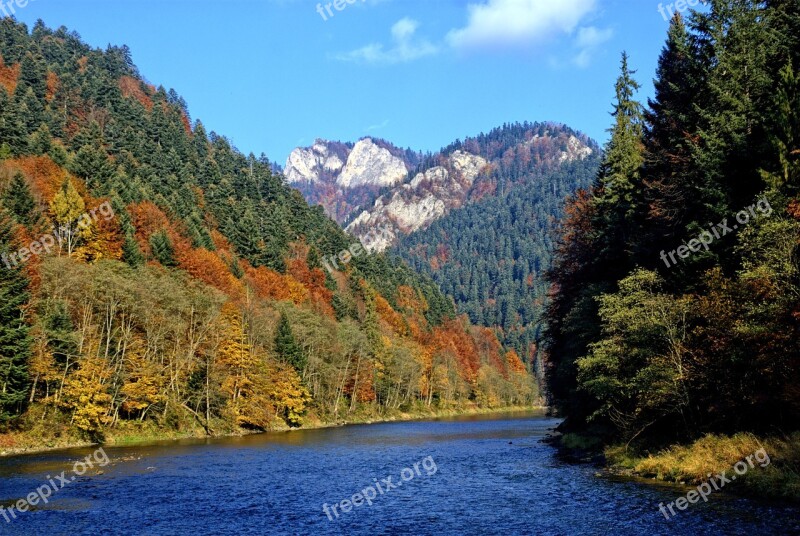 Pieniny Dunajec The Three Crowns Autumn Leaves Colors