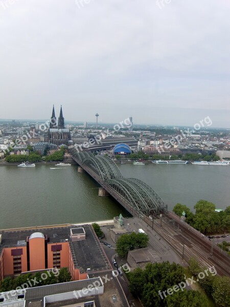 Cologne Bridge Rhine Hohenzollern Bridge Dom