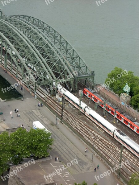 Cologne Bridge Rhine Hohenzollern Bridge River