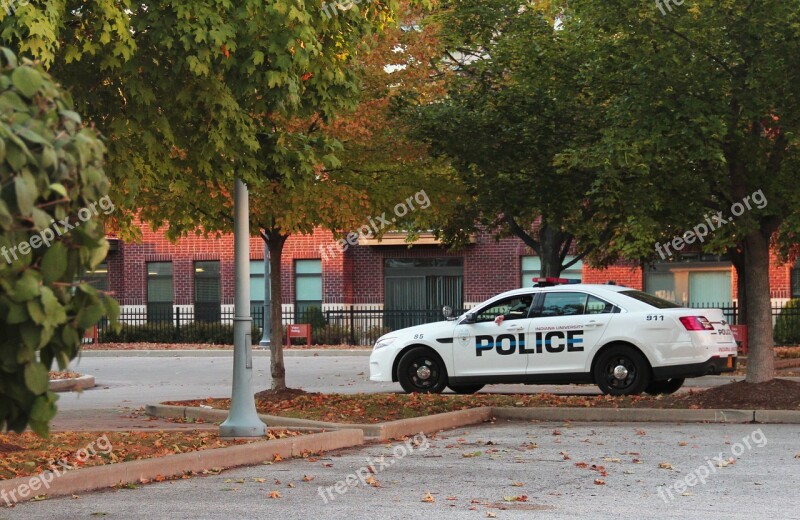 Police Police Car Fall Campus Police Fall On Campus