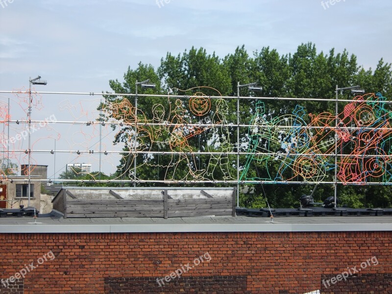 Neon Sign Art Neon Color Roof Terrace