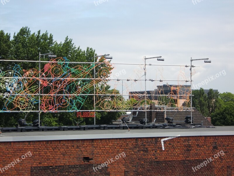 Neon Sign Art Neon Color Roof Terrace