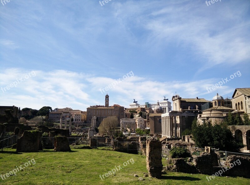 Colosseum Roman Forum Italy Rome Garden